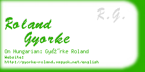 roland gyorke business card
